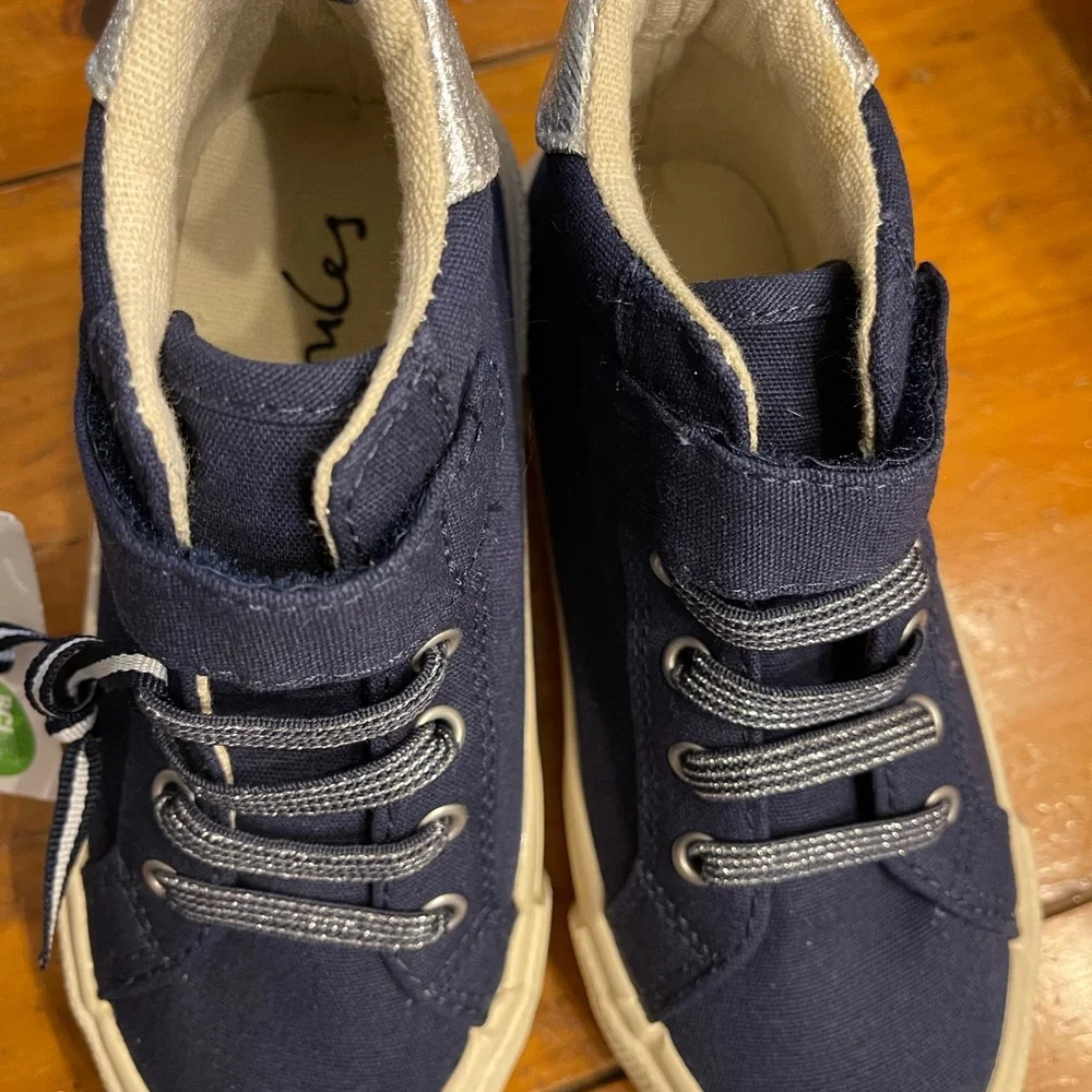 Joules Navy Kids High-Top Sneakers with Red Ladybug Accent size 10 - Picture 6 of 7